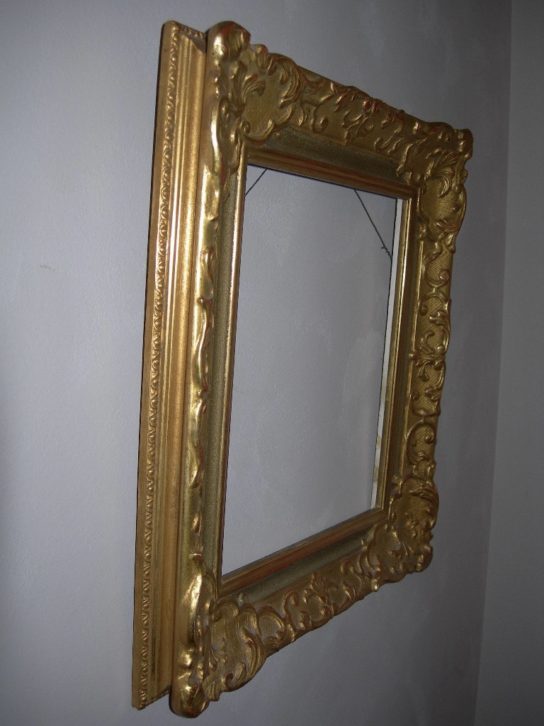 Cadre ancien en bois sculpté et doré de style Louis XIV - Louis XV époque milieu 20ème-photo-2