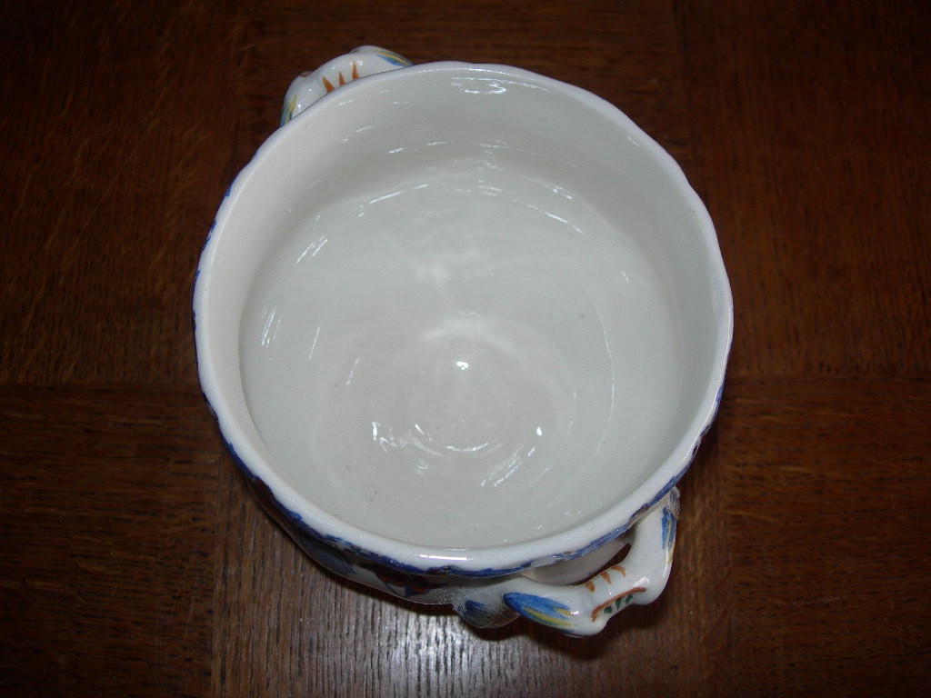 Gien Earthenware Coffee Or Tea Service Including Coffee Pot, Milk Jug And Sugar Bowl, Decorated With A Rooster And Peony-photo-4