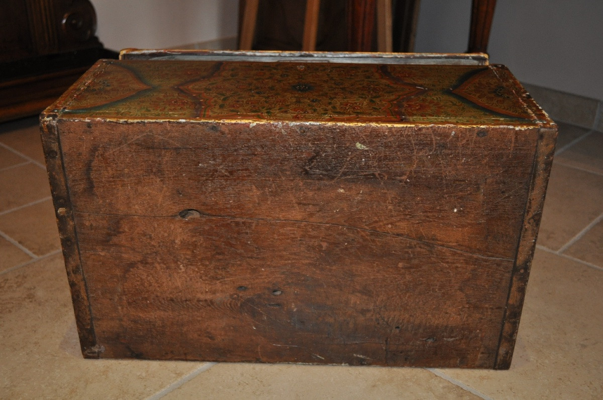 Oriental Painted Wooden Public Writer's Coffre Or Coffret Period End Of 19th Century Turkey Anatolia-photo-6