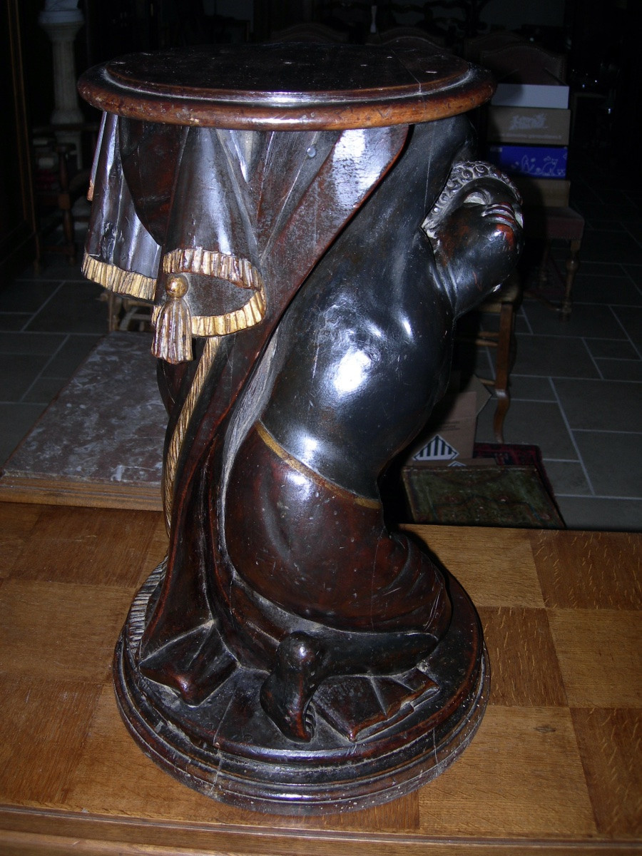Nubian Polychrome Sculptted Wood Presentation Saddle Italy Ancient Venitian Work 19th Century-photo-4