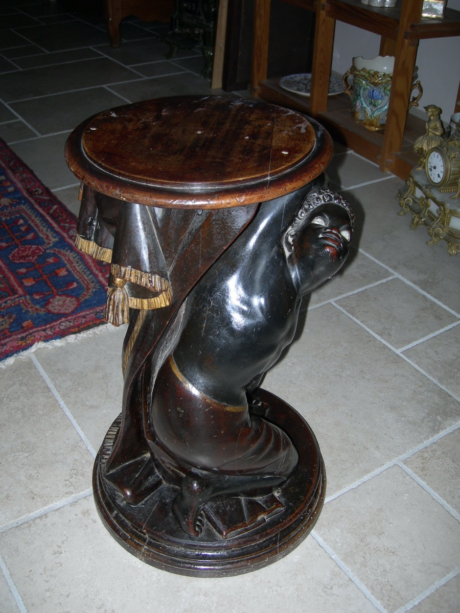 Nubian Polychrome Sculptted Wood Presentation Saddle Italy Ancient Venitian Work 19th Century-photo-4