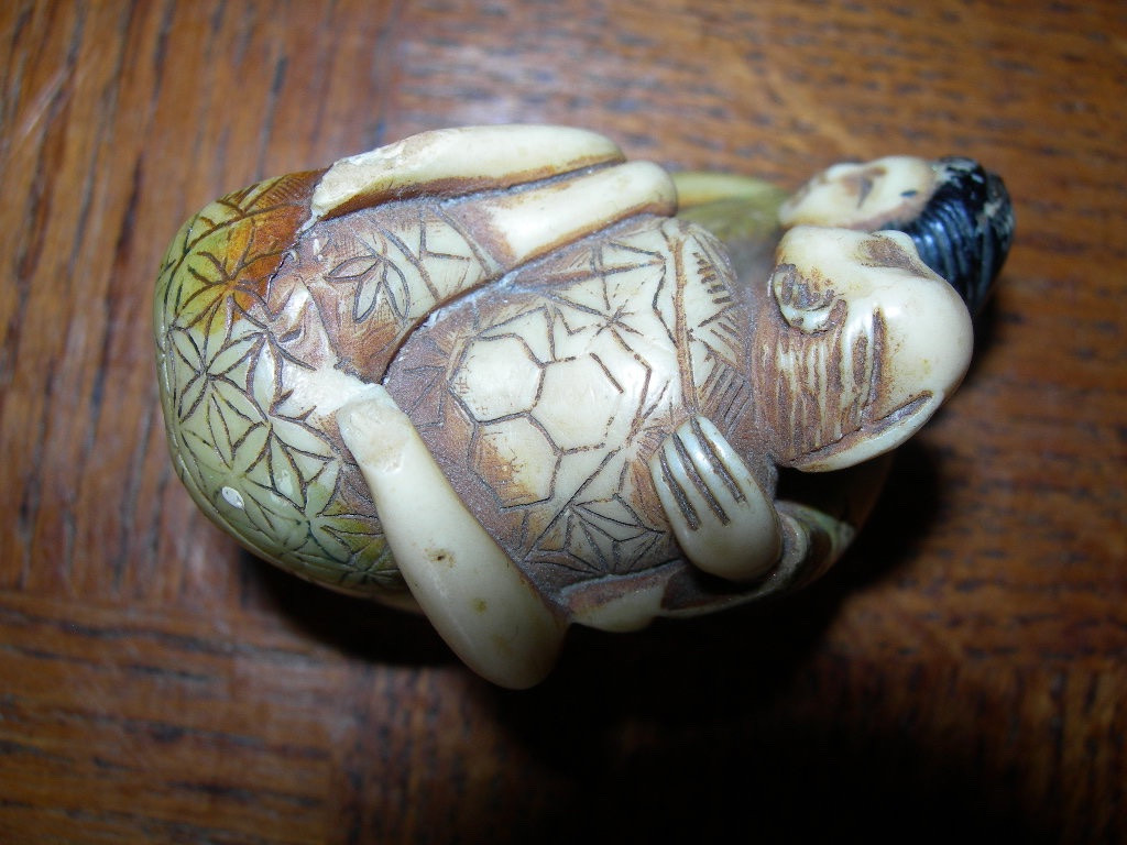 Erotic Polychrome Ivory Nétsuké Japan, Late 19th Or Early 20th Century Curiosity Item-photo-2