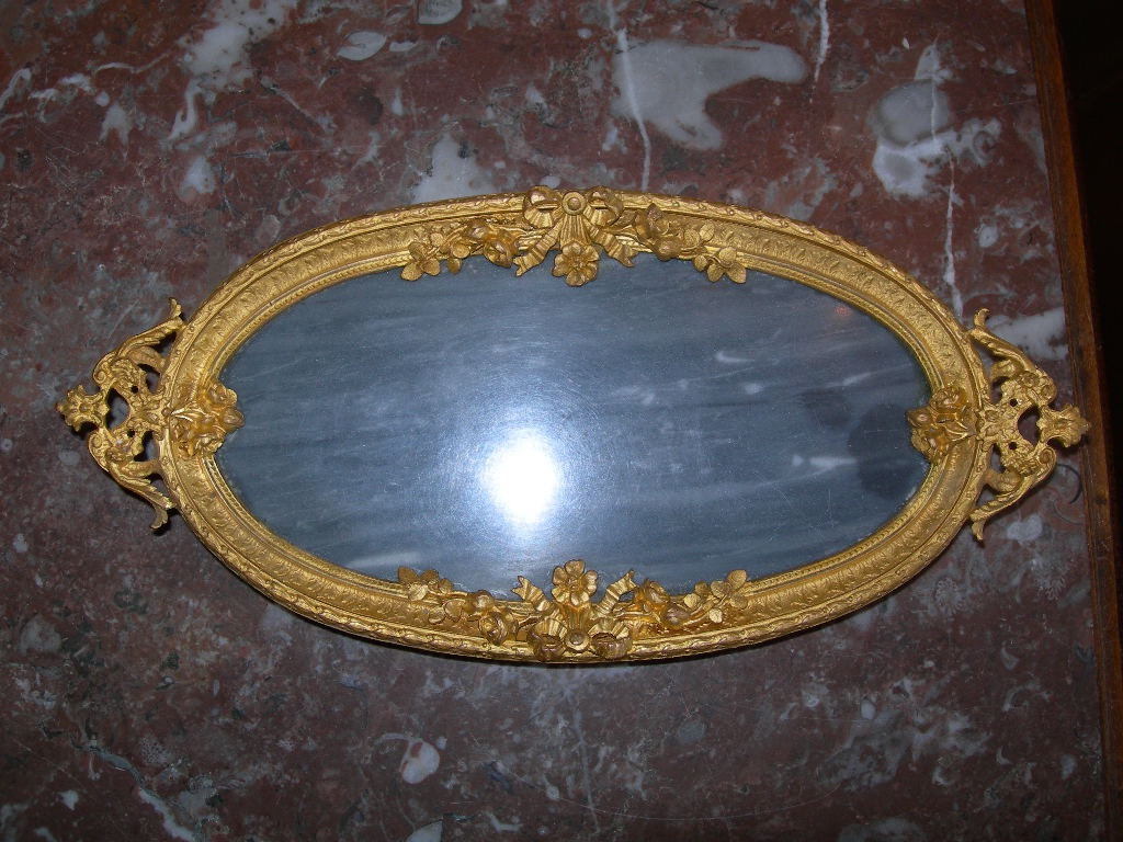 Napoleon III Period Blue Marble And Gilt Bronze Desk Set, Inkwell, Blotter Tray-photo-3