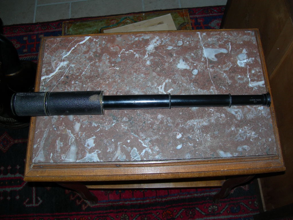 Old Telescopic Marine Telescope E. Vion 57 Cm Magnification X 40 19th Century-photo-4