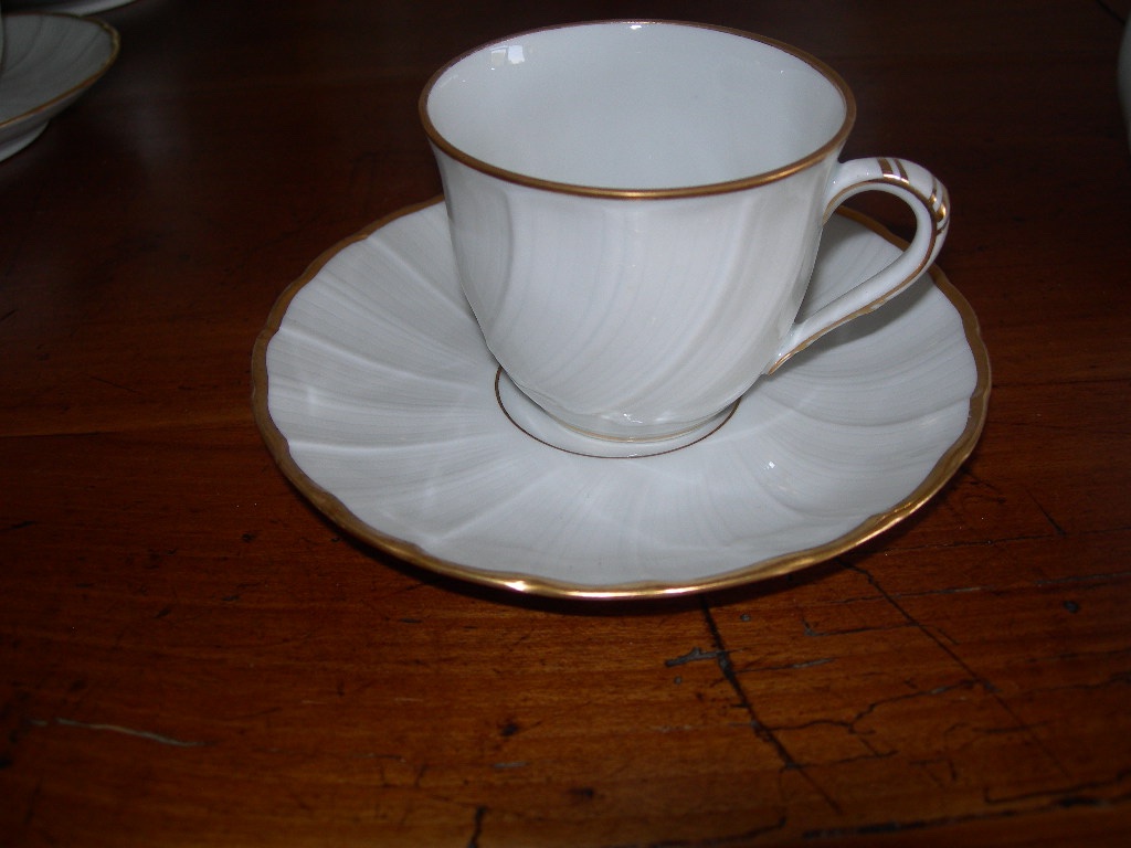 Limoges Porcelain Coffee Set By Bérnardaud, "verlaine" Model, Complete And In Perfect Condition -photo-2