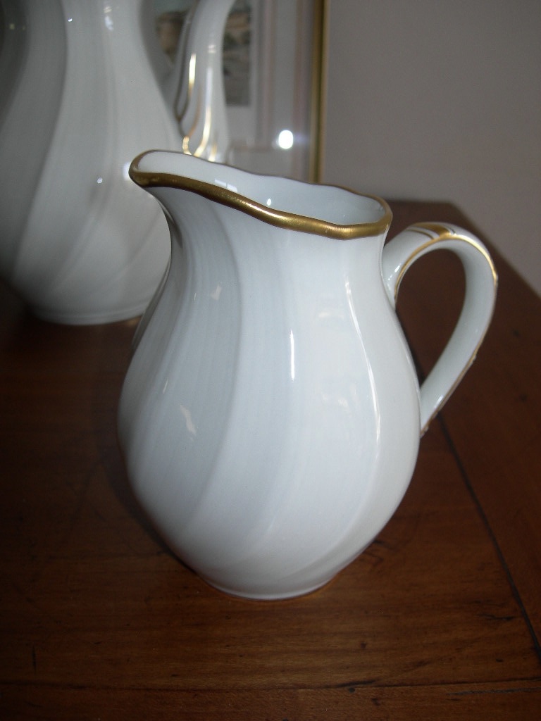 Limoges Porcelain Coffee Set By Bérnardaud, "verlaine" Model, Complete And In Perfect Condition -photo-1