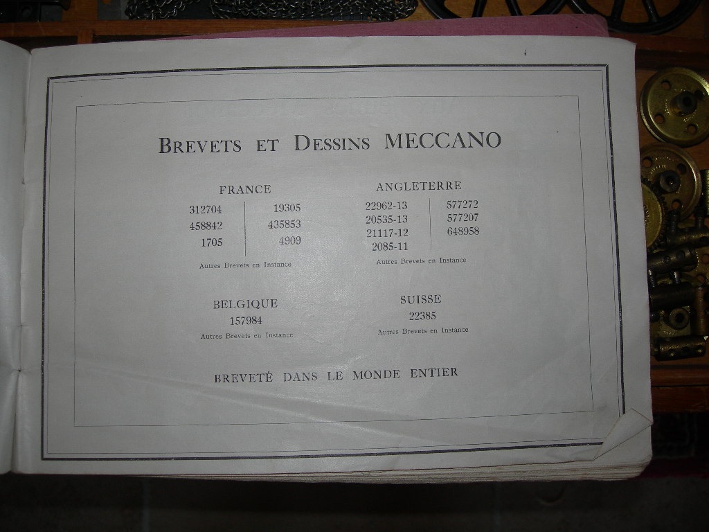 Coffret de Meccano ancien en bois boite de choix n°6 période nickelée avec notice vers 1919 -photo-3