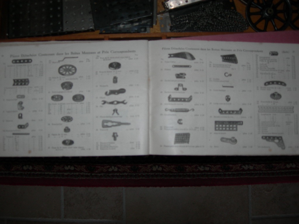 Coffret de Meccano ancien en bois boite de choix n°6 période nickelée avec notice vers 1919 -photo-4