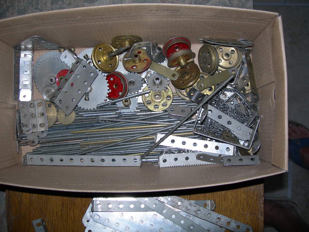 COFFRET DE MECCANO ANCIEN EN BOIS BOITE DE CHOIX N°6 PÉRIODE NICKELÉE VERS 1919 AVEC UN MOTEUR-photo-4