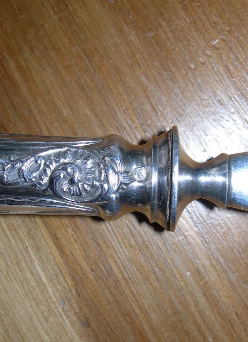 Fish-serving Knife And Fork Made Of Silver-plated Metal In The Rocaille Style-photo-3