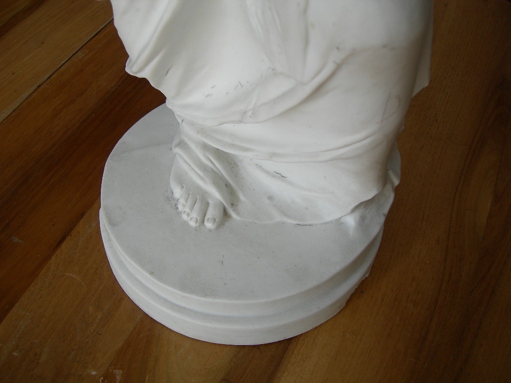 Grande statuette ou statue la Vénus de Milo en biscuit de porcelaine sculpture ancienne 73 cm-photo-2