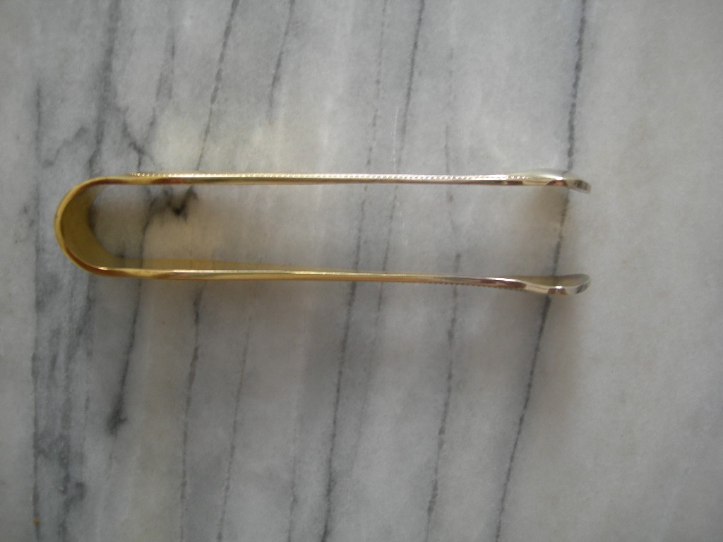 12 Christofle "perle" Gold-plated Metal Coffee/moka Spoons With Sugar Tongs -photo-1
