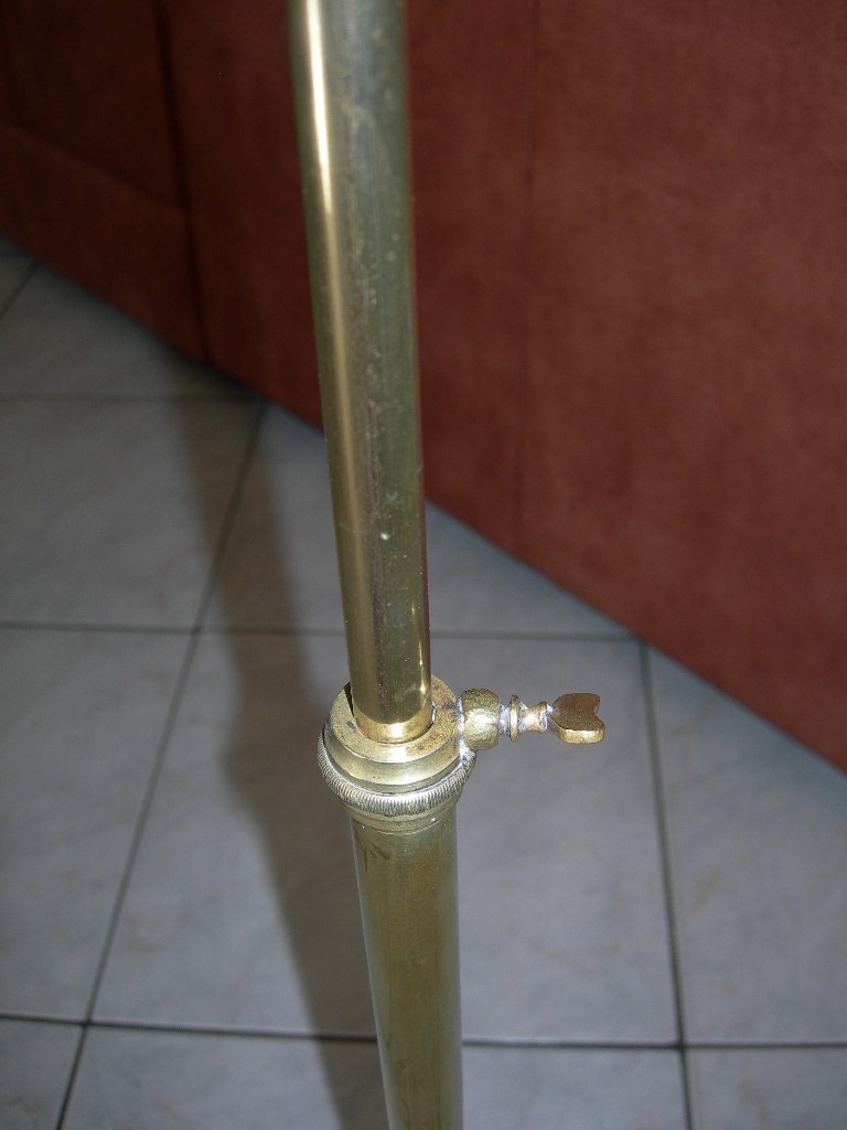 Small Telescoping Brass Reading Lamp From The 1950s–1960s—living Room Lamp-photo-2