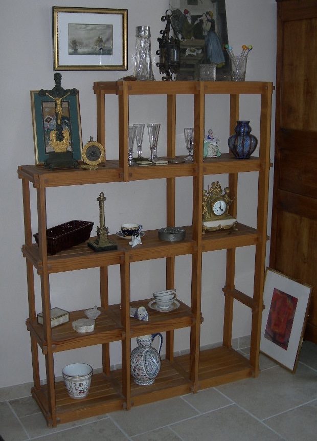 Etagère en pin design des années 60 - 70 style Pierre Gautier Delaye ou de la maison Regain-photo-2