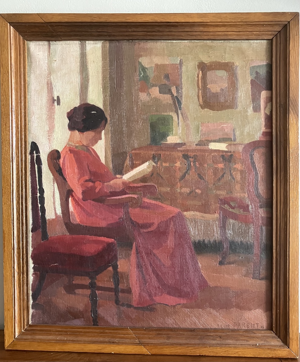Painting Signed By Léon Louis Parent (1869–1943), An Intimate Interior Scene, Oil On Canvas