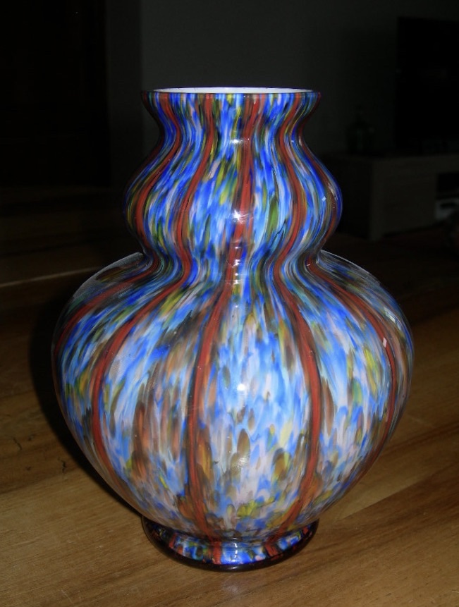 Double-gourd-shaped Murano Blown Glass Vase Attributed To Fratelli Toso, 1950s–1960s, Venice-photo-2