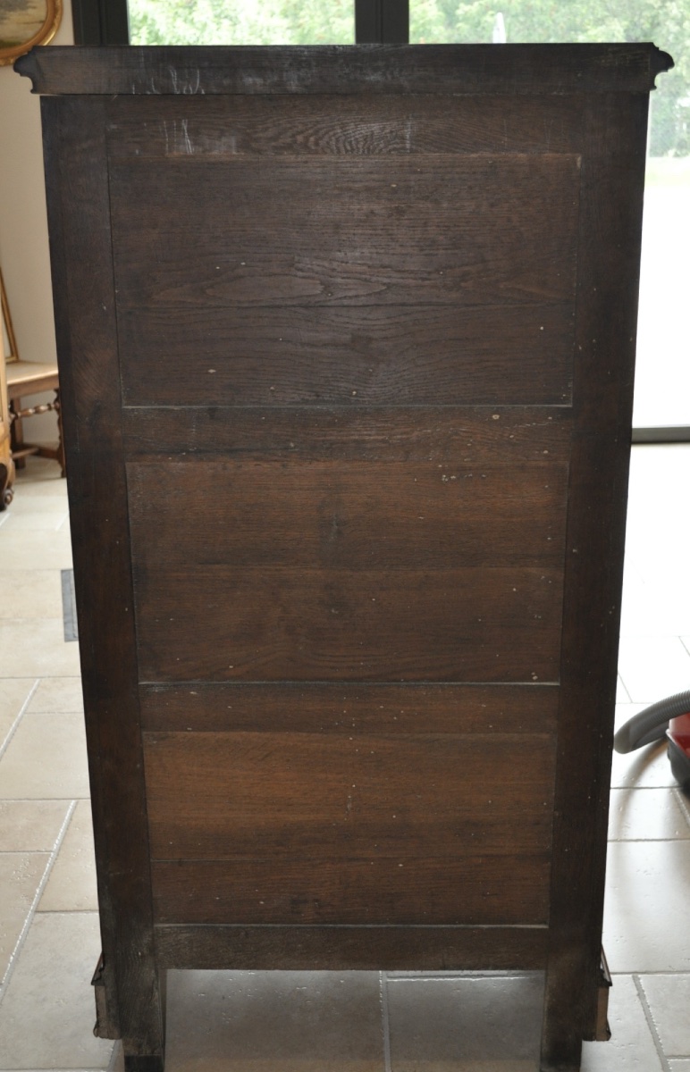 PETIT SEMAINIER EN PALISSANDRE D'ÉPOQUE NAPOLÉON III 19ÈME COMMODE 7 TIROIRS MEUBLE ANCIEN-photo-4