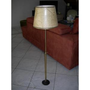 Liseuse petit lampadaire télescopique en laiton année 50 - 60 lampe de salon