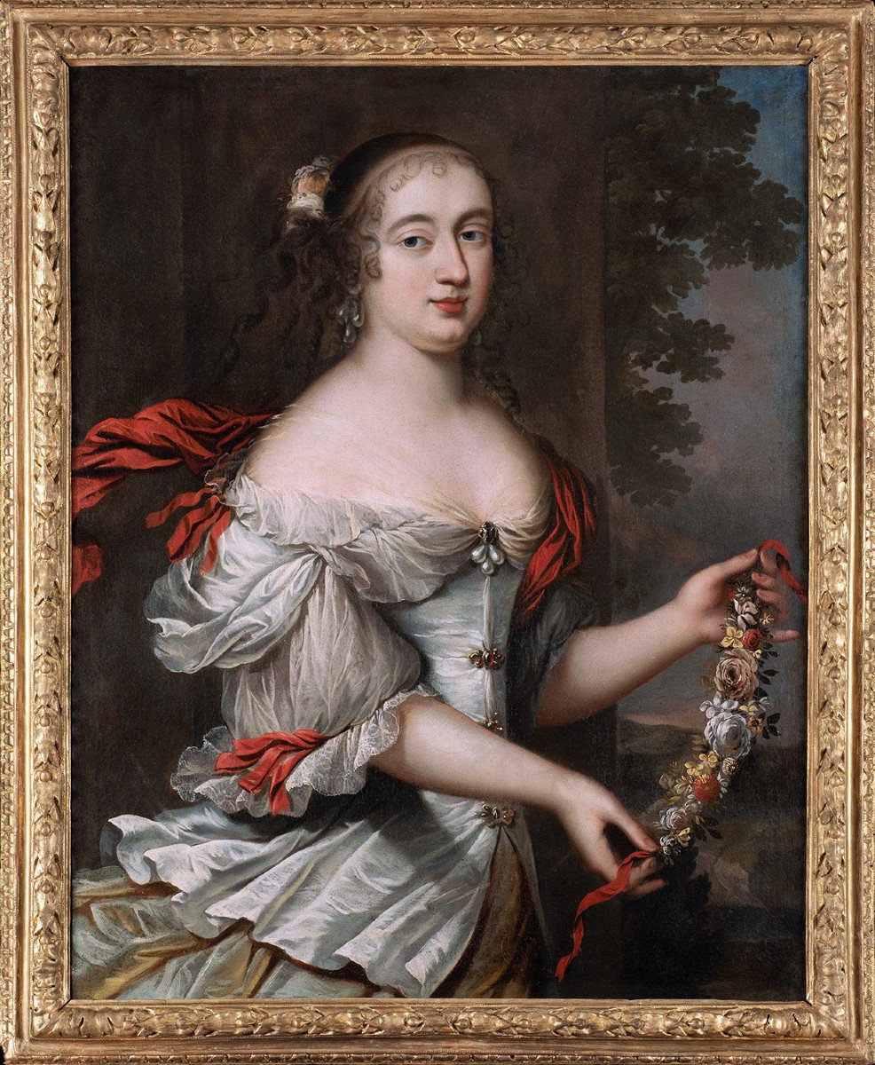 Charles Et Henri Beaubrun - Portrait d'Une Jeune Femme De La Cour Représentée En Déesse Flore