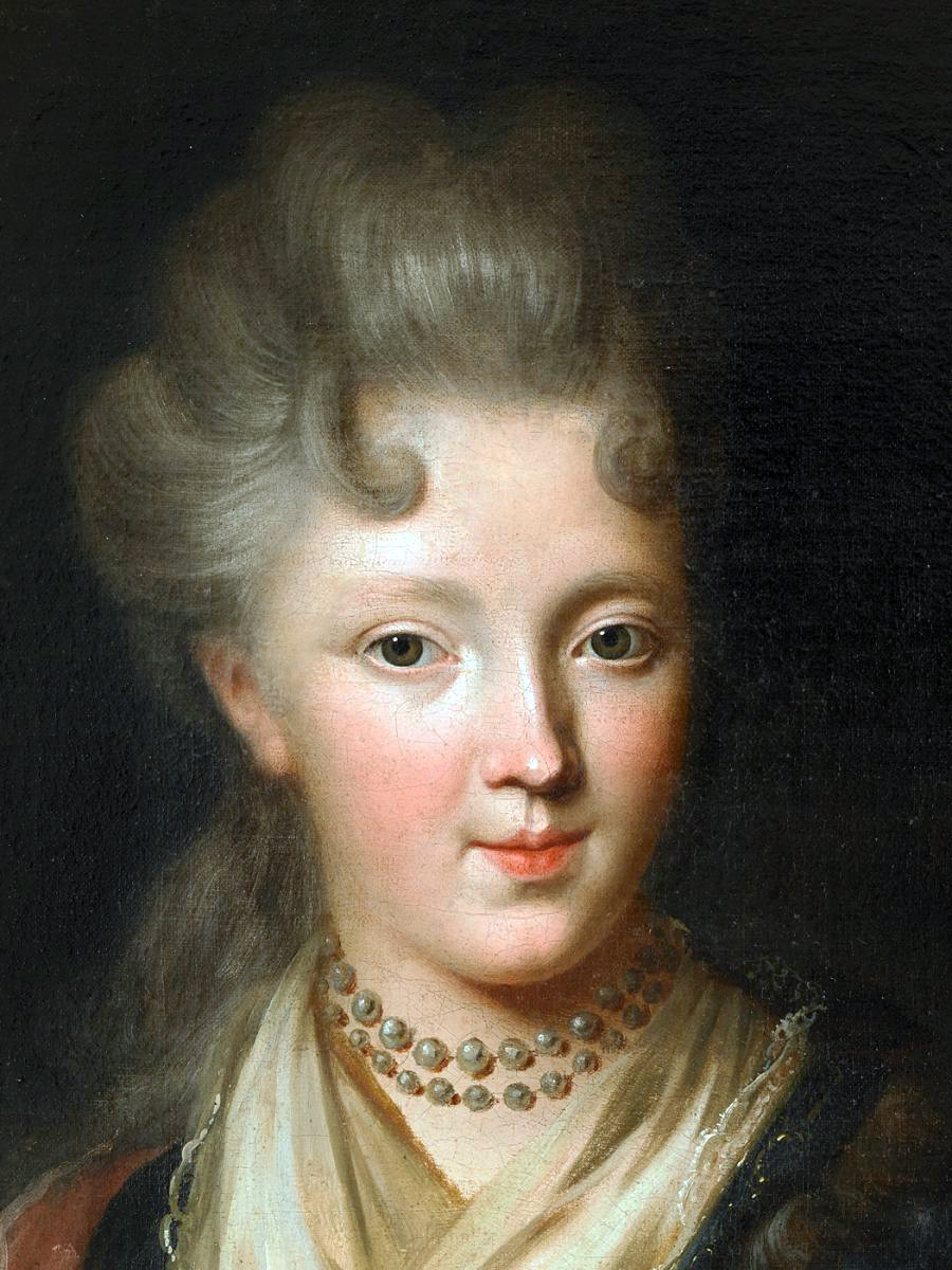 Portrait d'Une Dame De Qualité En Représentation Théatrale. Entourage De François De Troy-photo-3