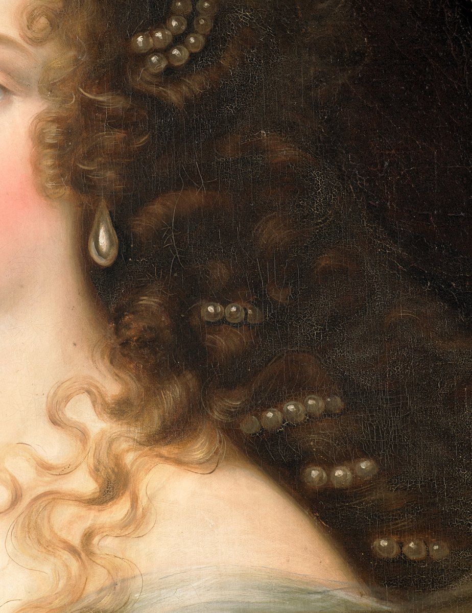 Suiveur De Justus Van Egmont - Portrait d'Une Jeune Femme Aux Perles-photo-4