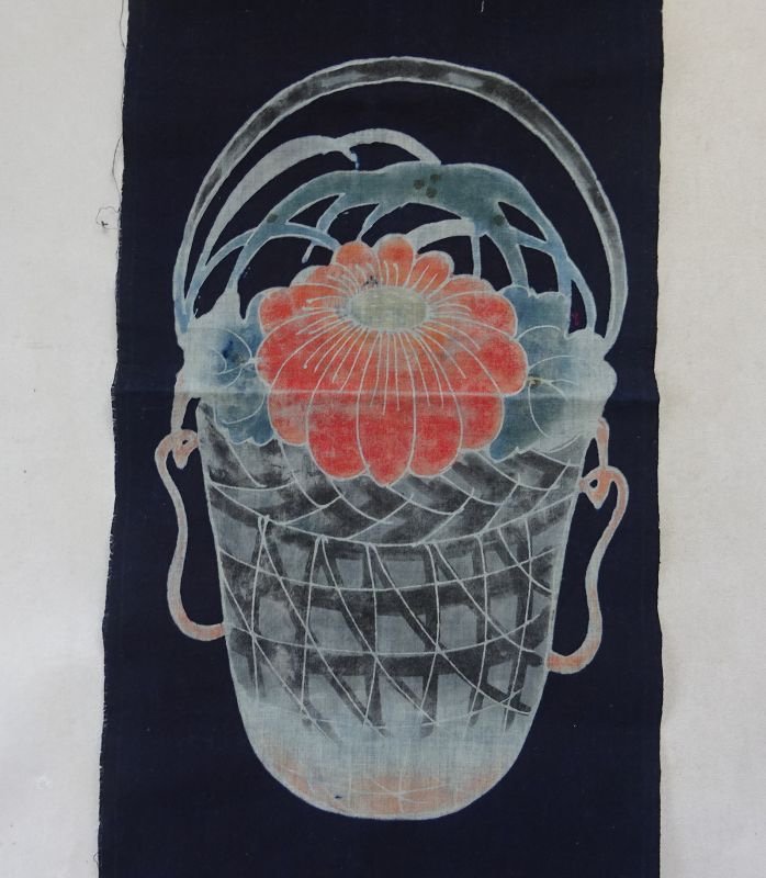 Japanese Banners In Tsutsugaki And Indigo Dye -japan-photo-1