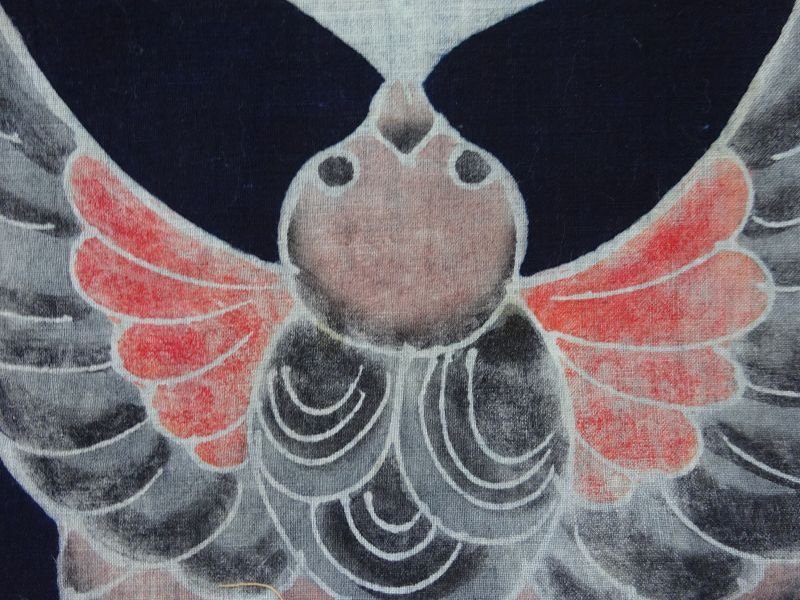 Japanese Banners In Tsutsugaki And Indigo Dye -japan-photo-4