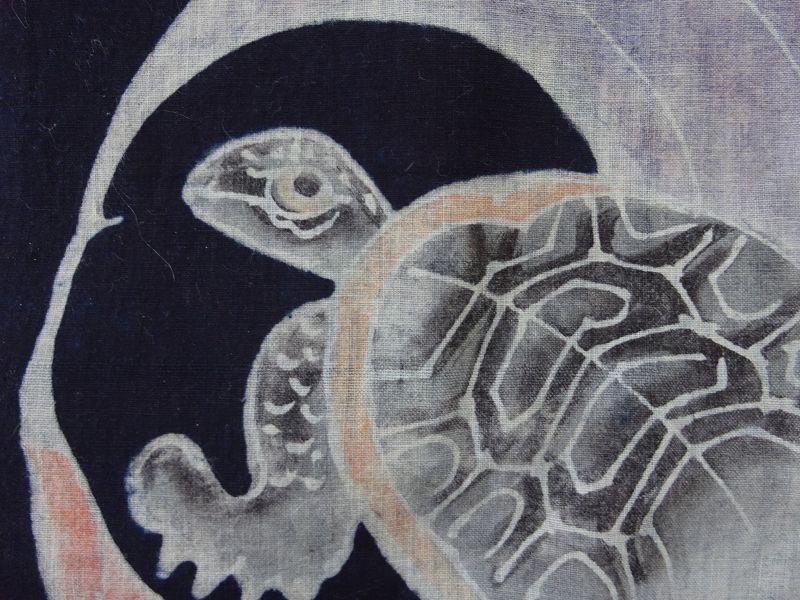 Japanese Banners In Tsutsugaki And Indigo Dye -japan-photo-6