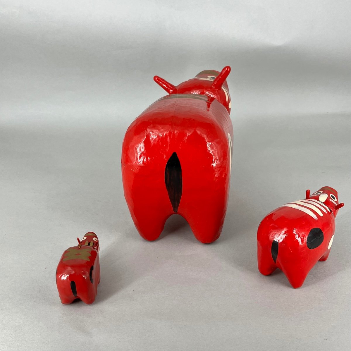 Akabeko, Traditional Japanese Papier Mache Toys - Japan-photo-4