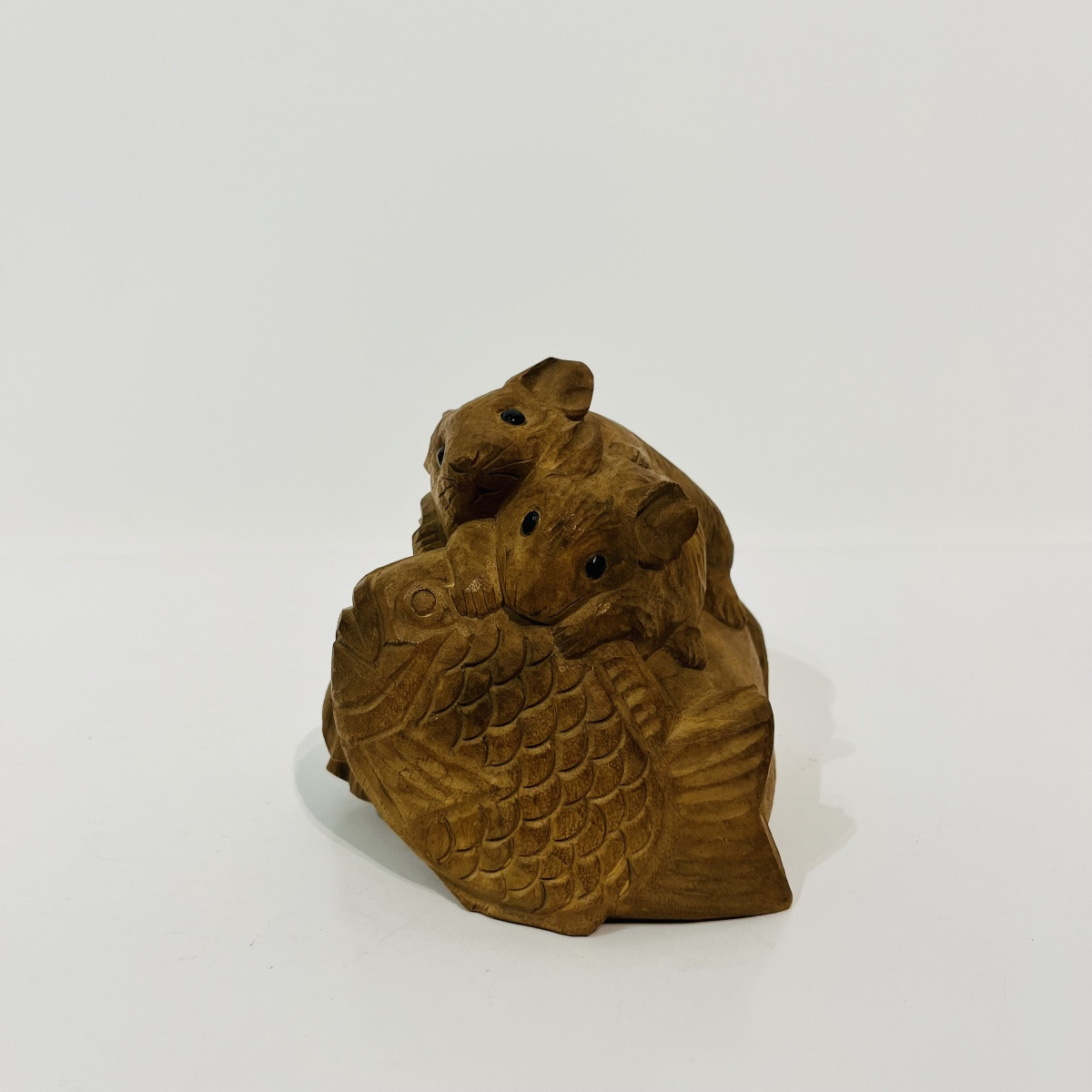 Okimono Sculpture Japonaise Souris Et Dorayaki - Japon-photo-8