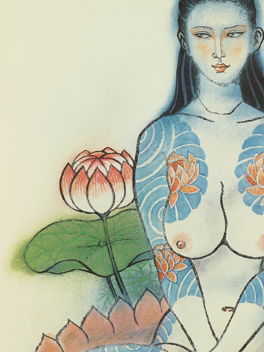 Japanese Print Of A Tattooed Woman By Bonten Tarô - Japan-photo-3