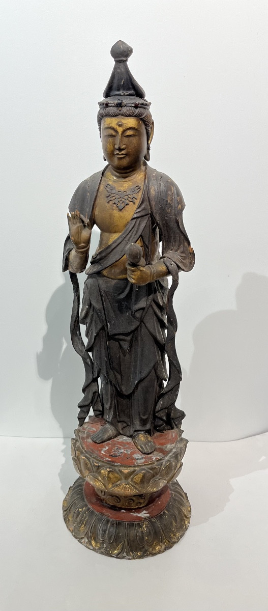 Sculpture Bouddha Kannon Japonaise - Japon 