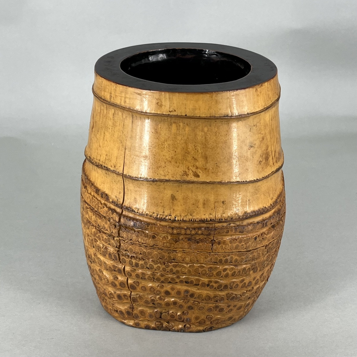Japanese Lacquered Bamboo Rizome Vase - Japan-photo-3