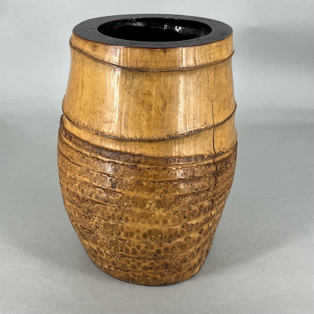 Japanese Lacquered Bamboo Rizome Vase - Japan-photo-4