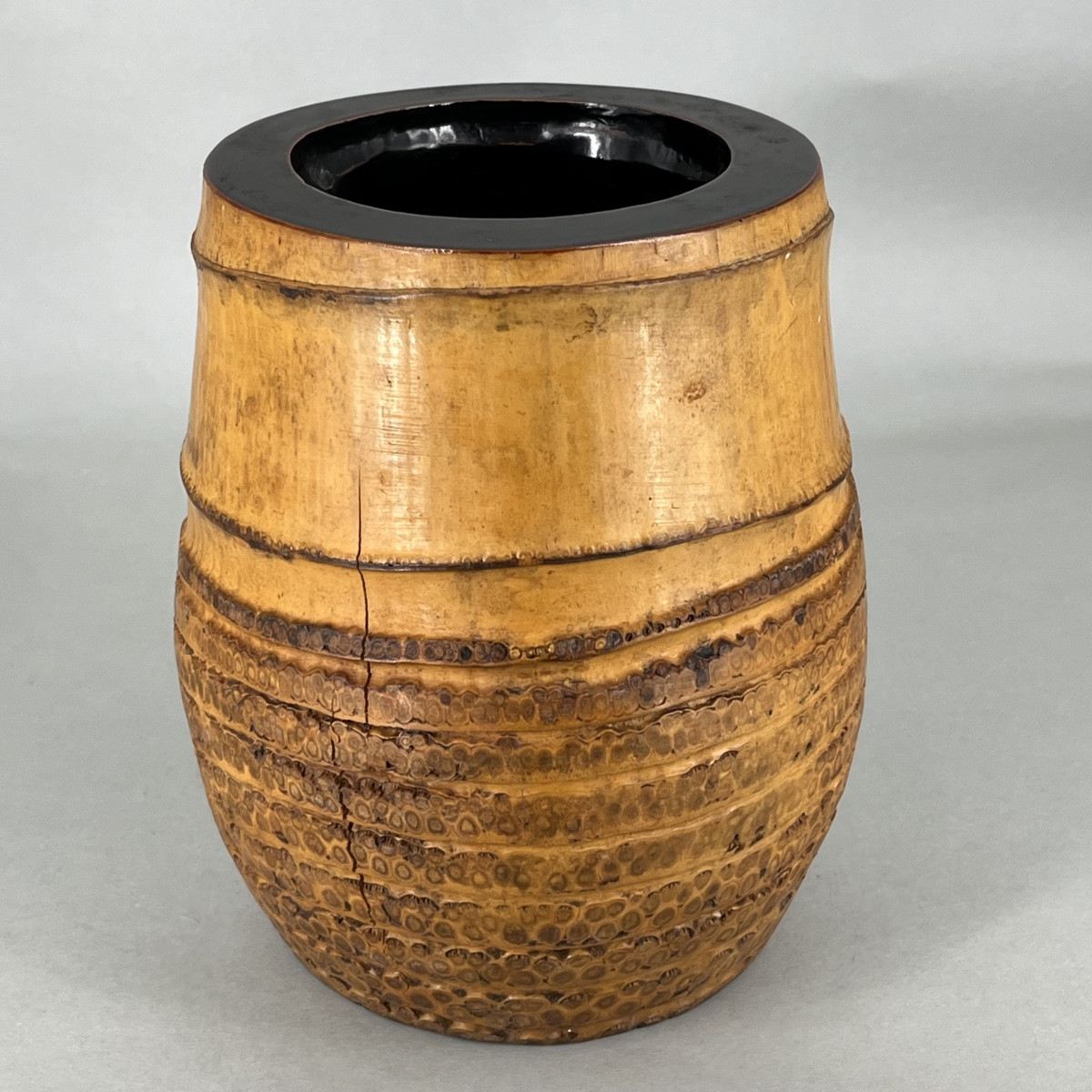 Japanese Lacquered Bamboo Rizome Vase - Japan-photo-2
