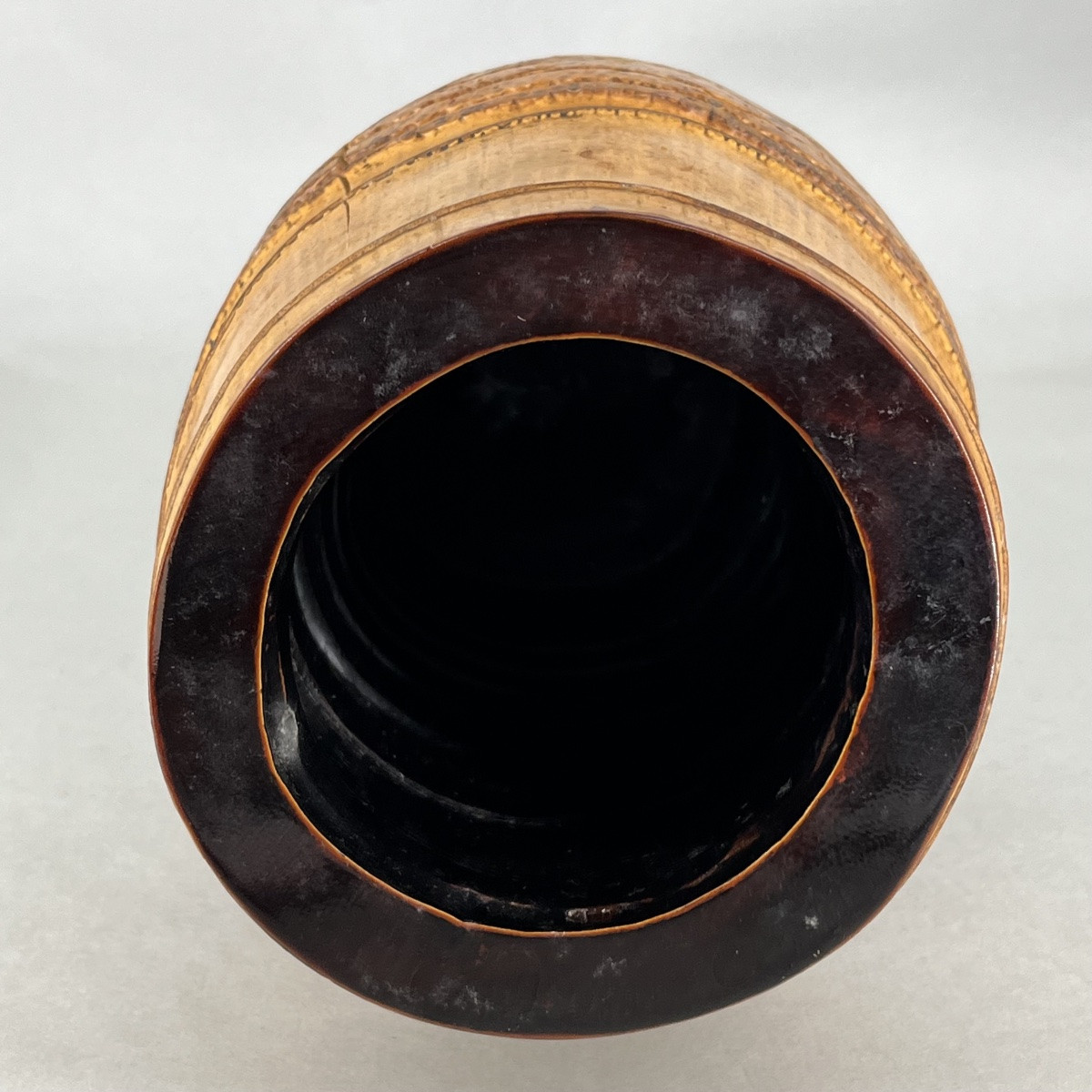 Japanese Lacquered Bamboo Rizome Vase - Japan-photo-5