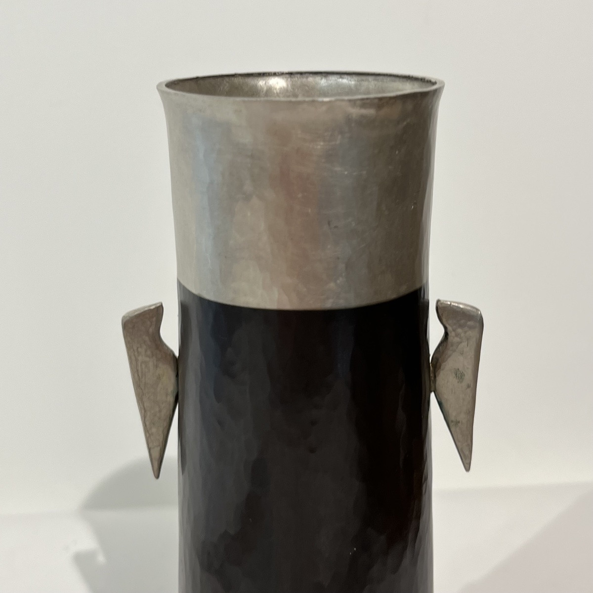 Vase japonais en cuivre et étain martelé - Japon -photo-4