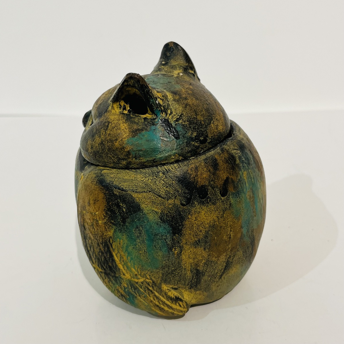 Japanese Copper Owl Incense Burner - Japan-photo-3