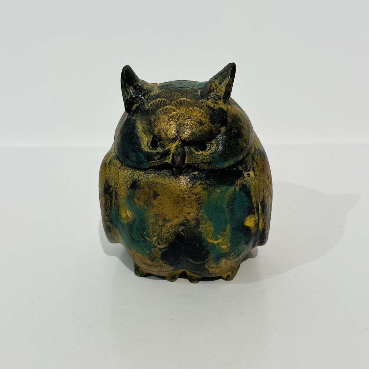 Japanese Copper Owl Incense Burner - Japan-photo-6