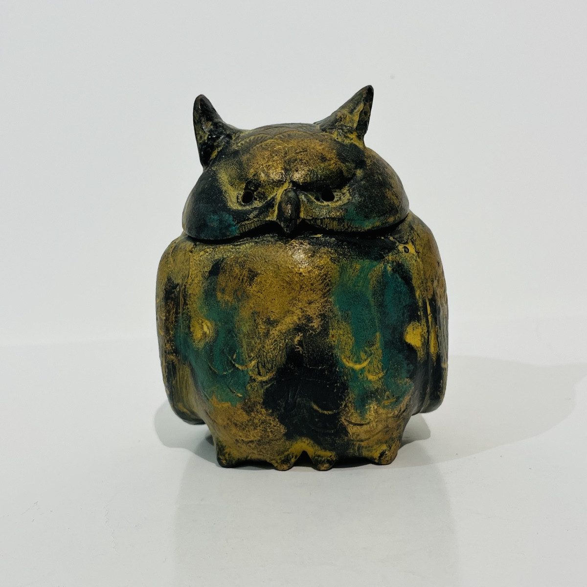 Japanese Copper Owl Incense Burner - Japan
