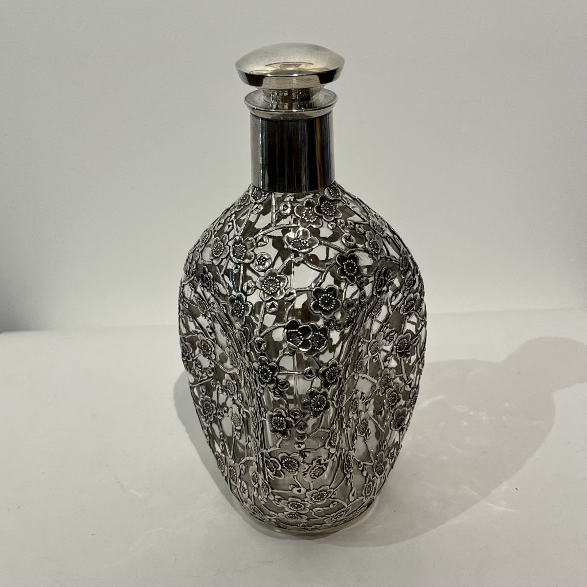 Carafe japonaise  en verre et argent sakura - Japon-photo-2