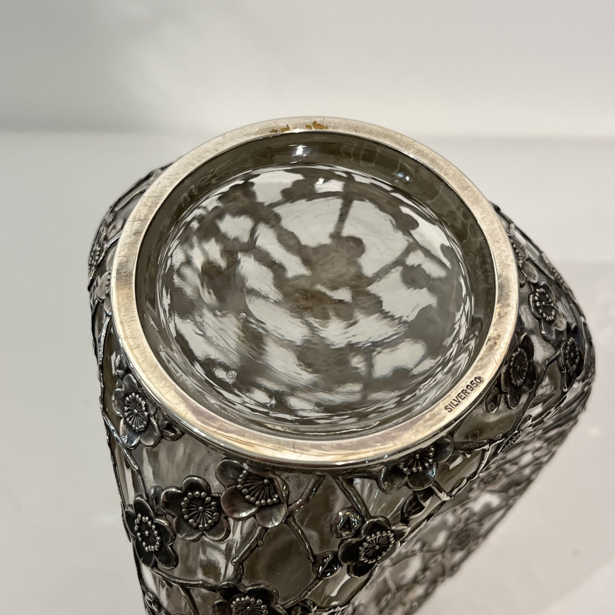 Carafe japonaise  en verre et argent sakura - Japon-photo-3