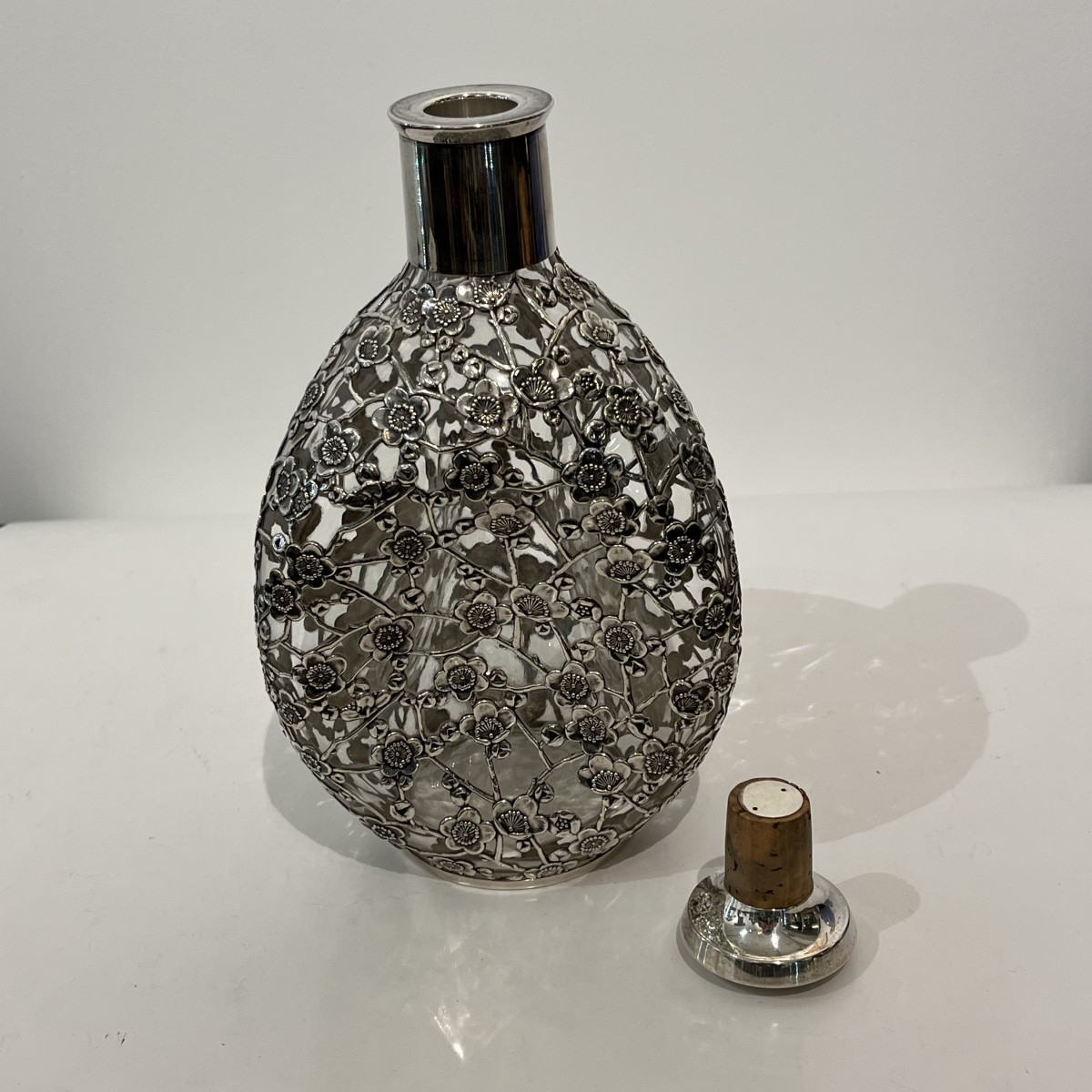Carafe japonaise  en verre et argent sakura - Japon-photo-4