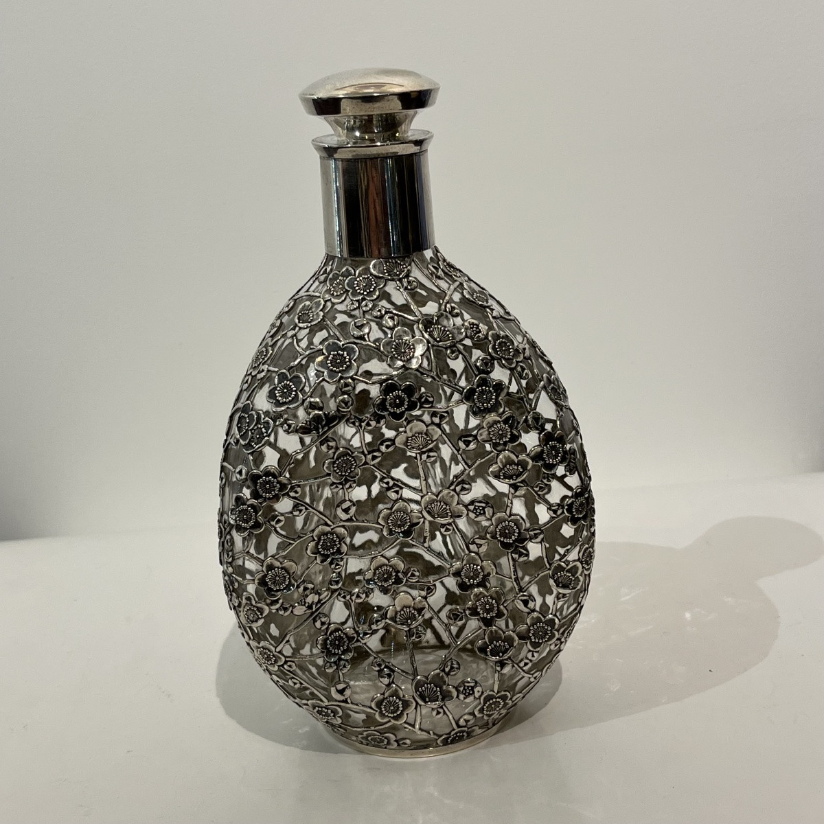 Carafe japonaise  en verre et argent sakura - Japon-photo-6