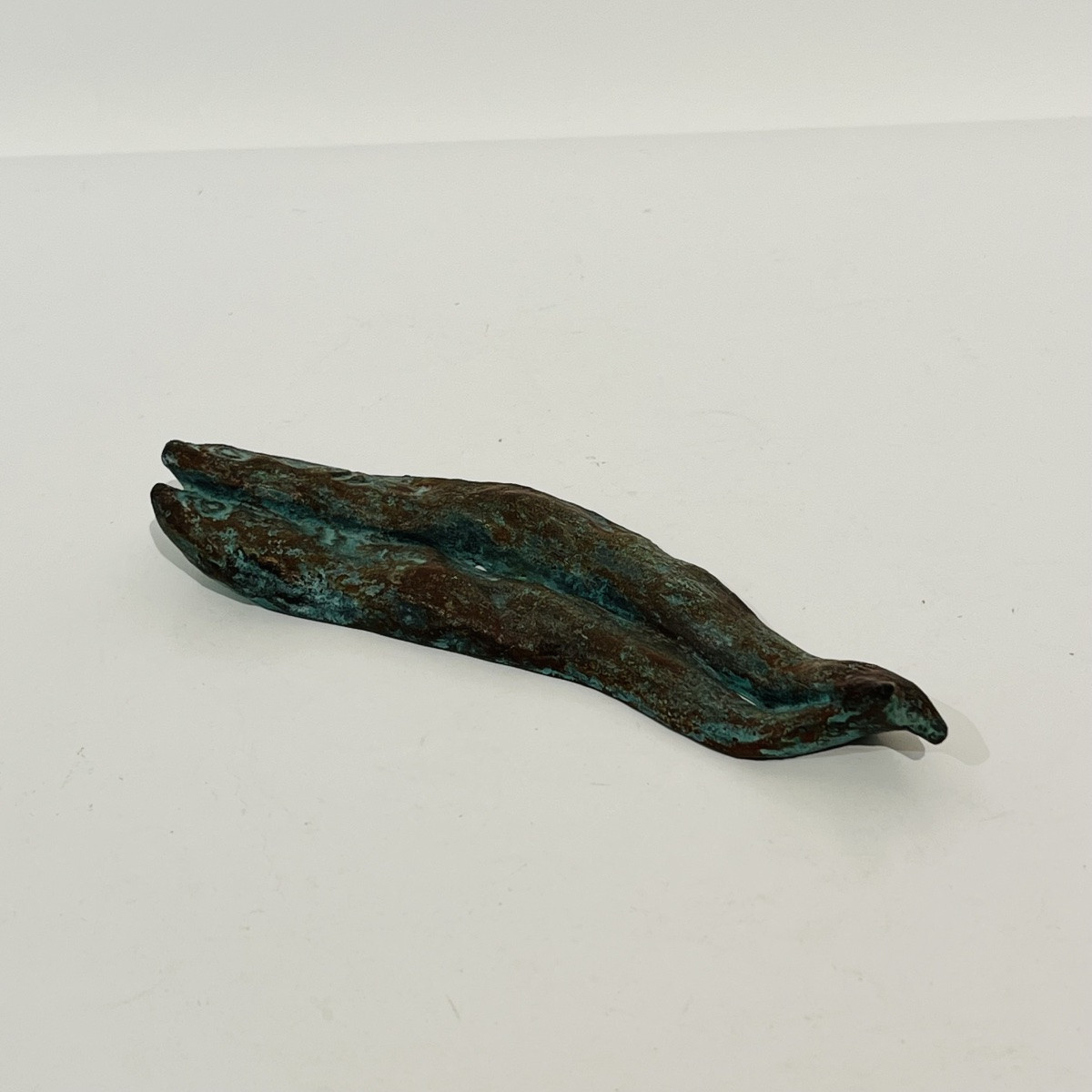 Japanese Bronze Paperweight With Two Fish - Japan-photo-3