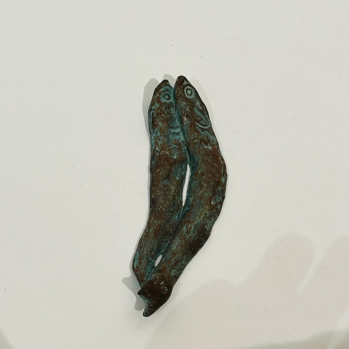 Japanese Bronze Paperweight With Two Fish - Japan-photo-3