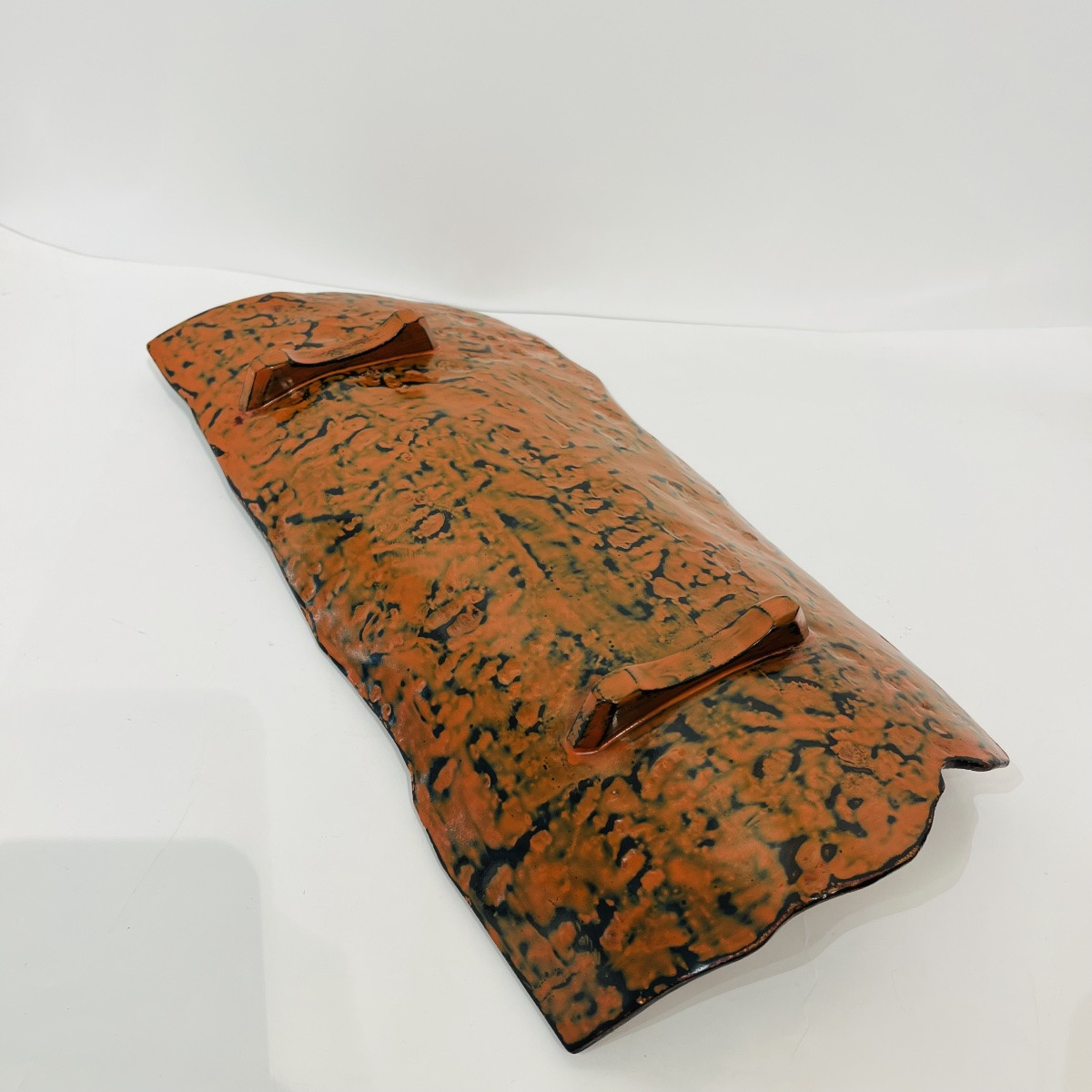 Japanese Lacquered Bark Tray Negoro - Japan-photo-2