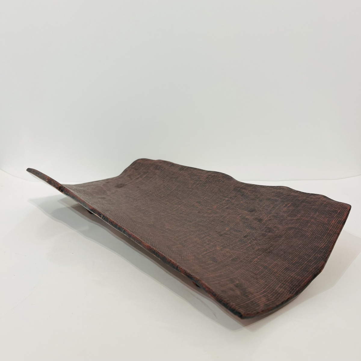 Japanese Lacquered Bark Tray Negoro - Japan-photo-3