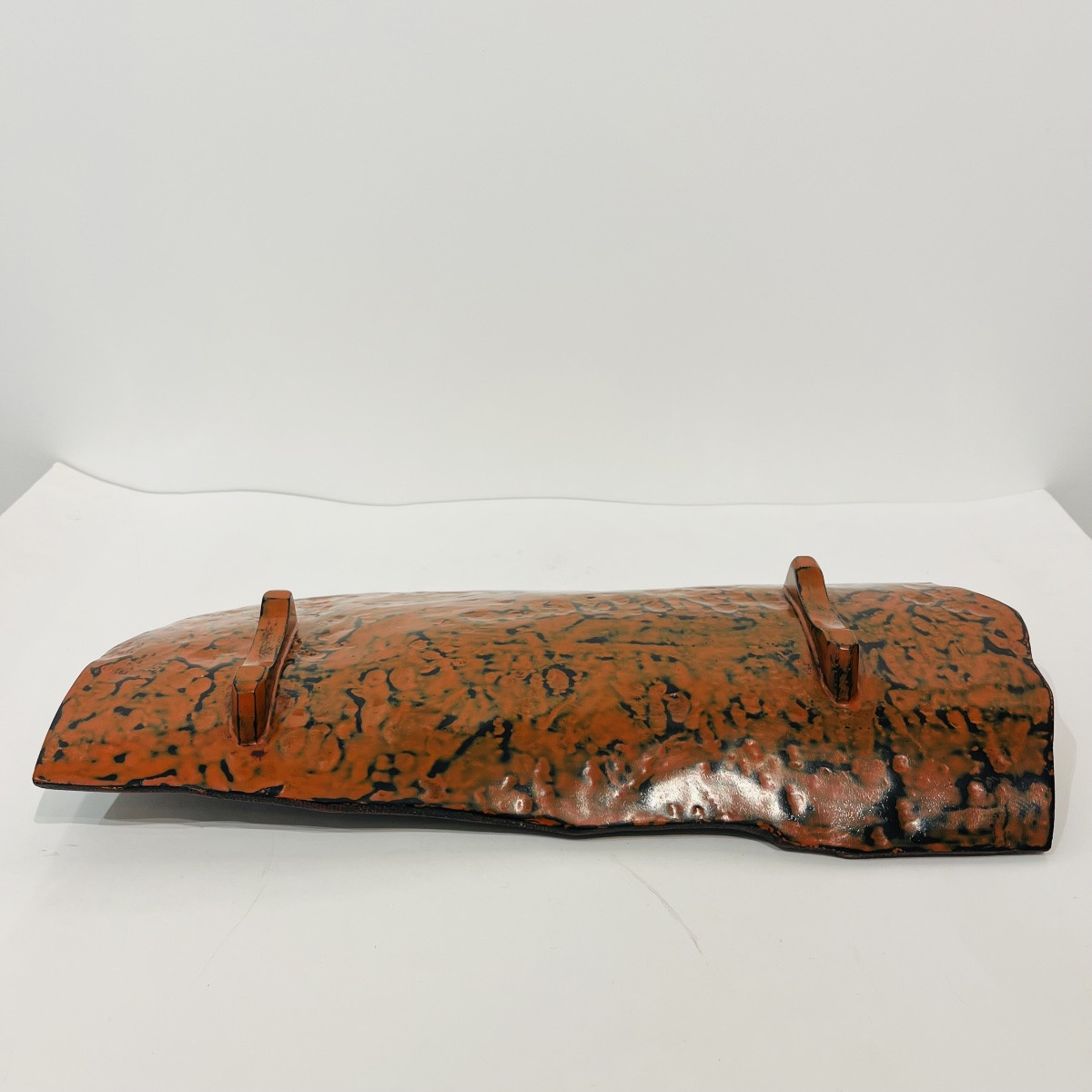 Japanese Lacquered Bark Tray Negoro - Japan-photo-4