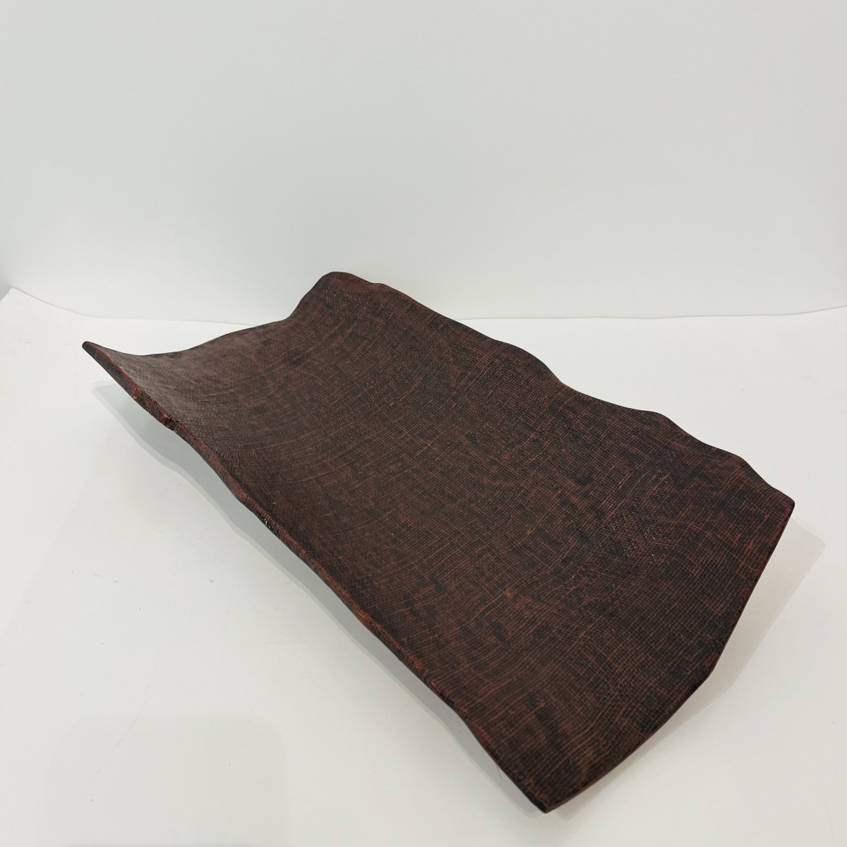 Japanese Lacquered Bark Tray Negoro - Japan-photo-2